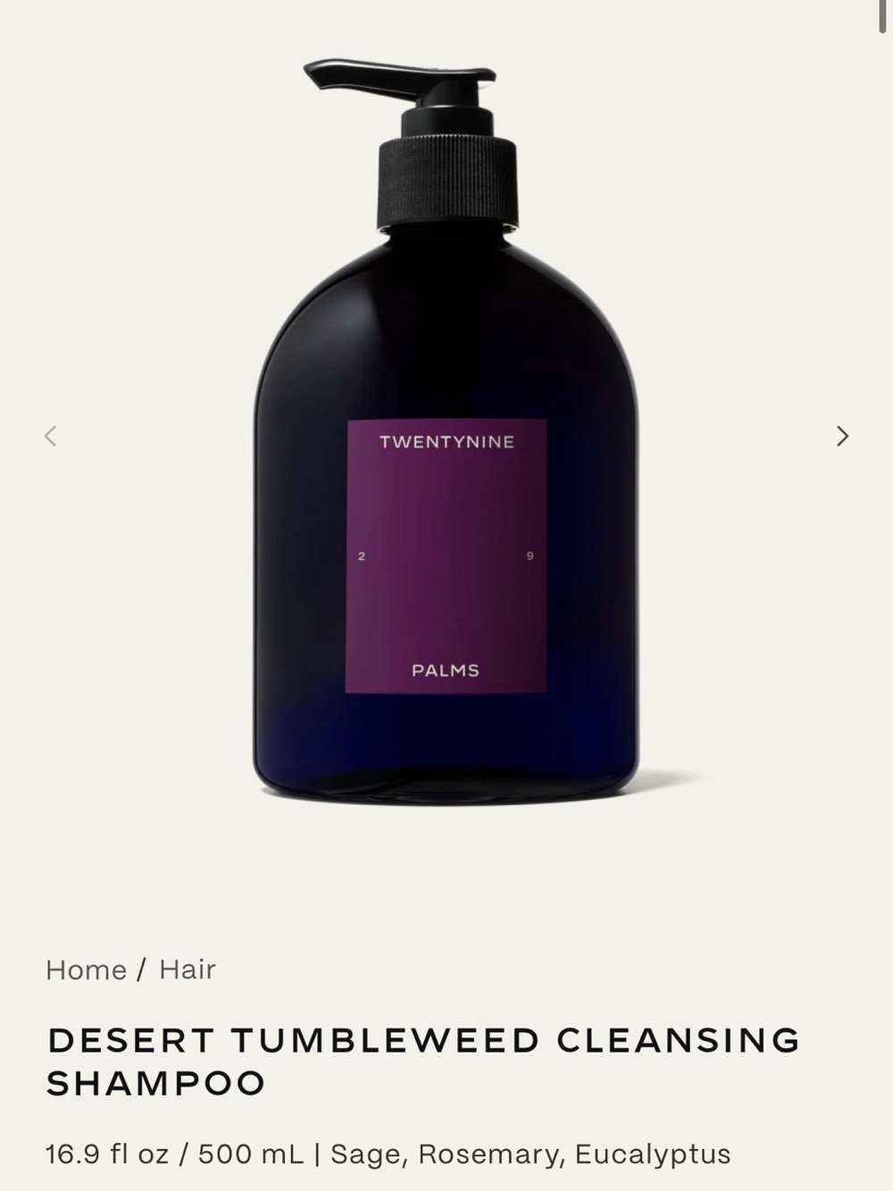 TWENTYNINE PALMS Desert Tumbleweed Cleansing Shampoo new in box